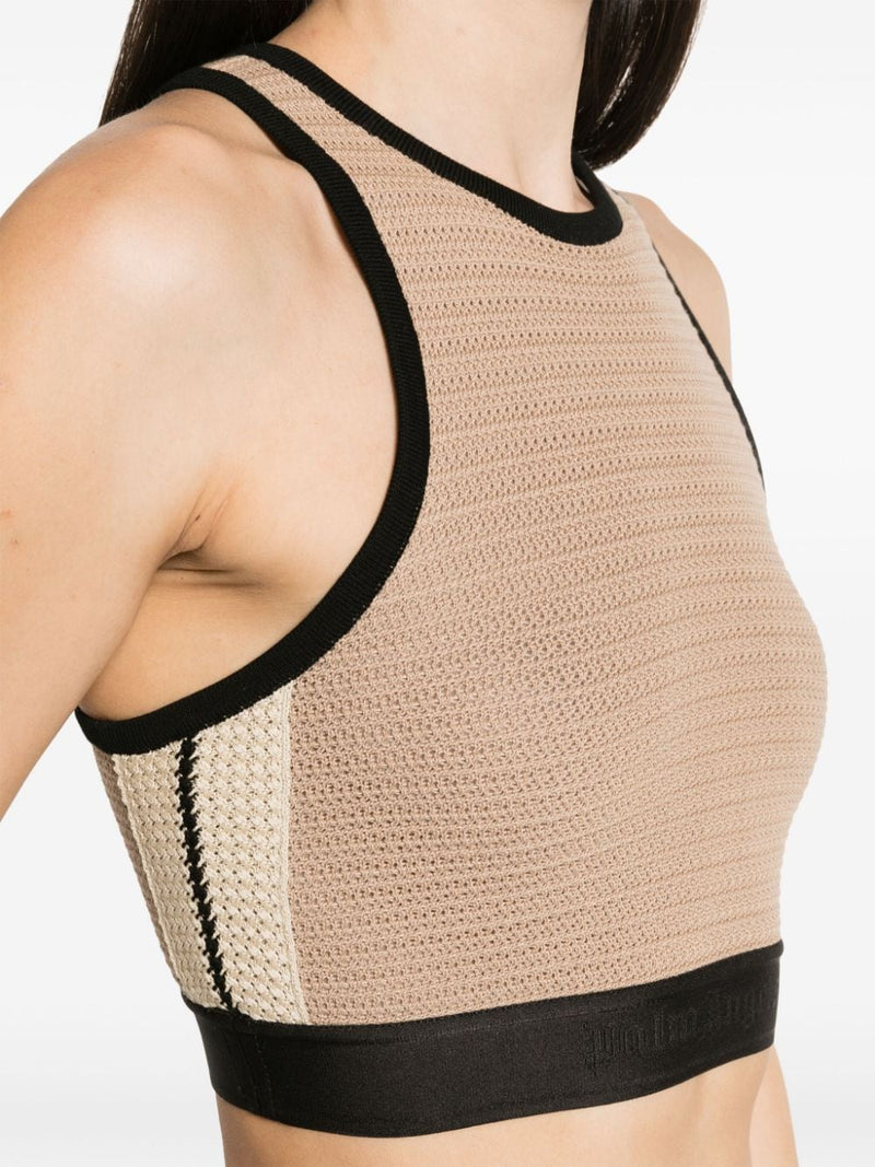 Palm Angels Knitted cropped top | Urbalenti™ NYC