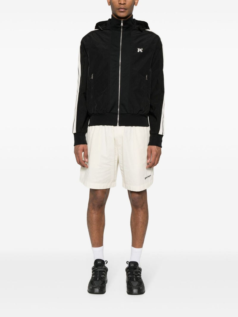Palm Angels QR code front zip fastening Monogram track jacket | Urbalent... | Urbalenti™ NYC