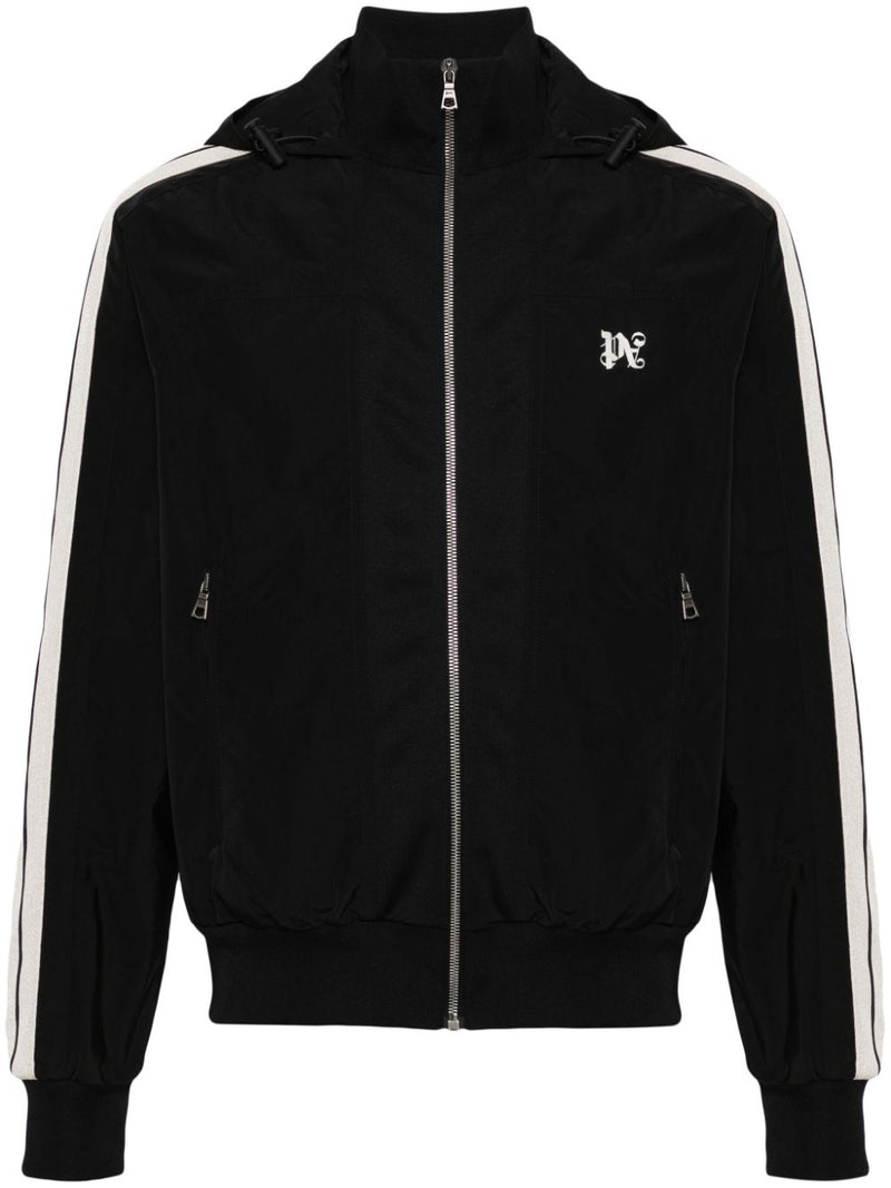 Palm Angels QR code front zip fastening Monogram track jacket | Urbalent... | Urbalenti™ NYC