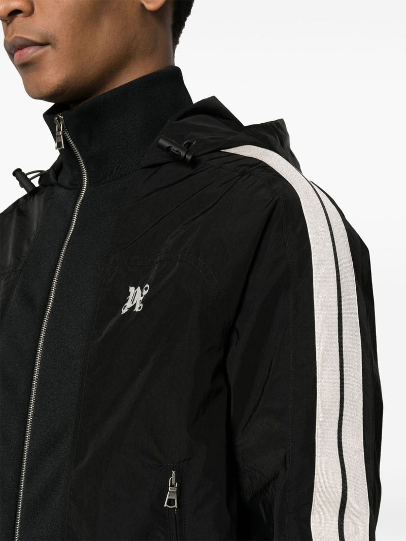 Palm Angels QR code front zip fastening Monogram track jacket | Urbalent... | Urbalenti™ NYC