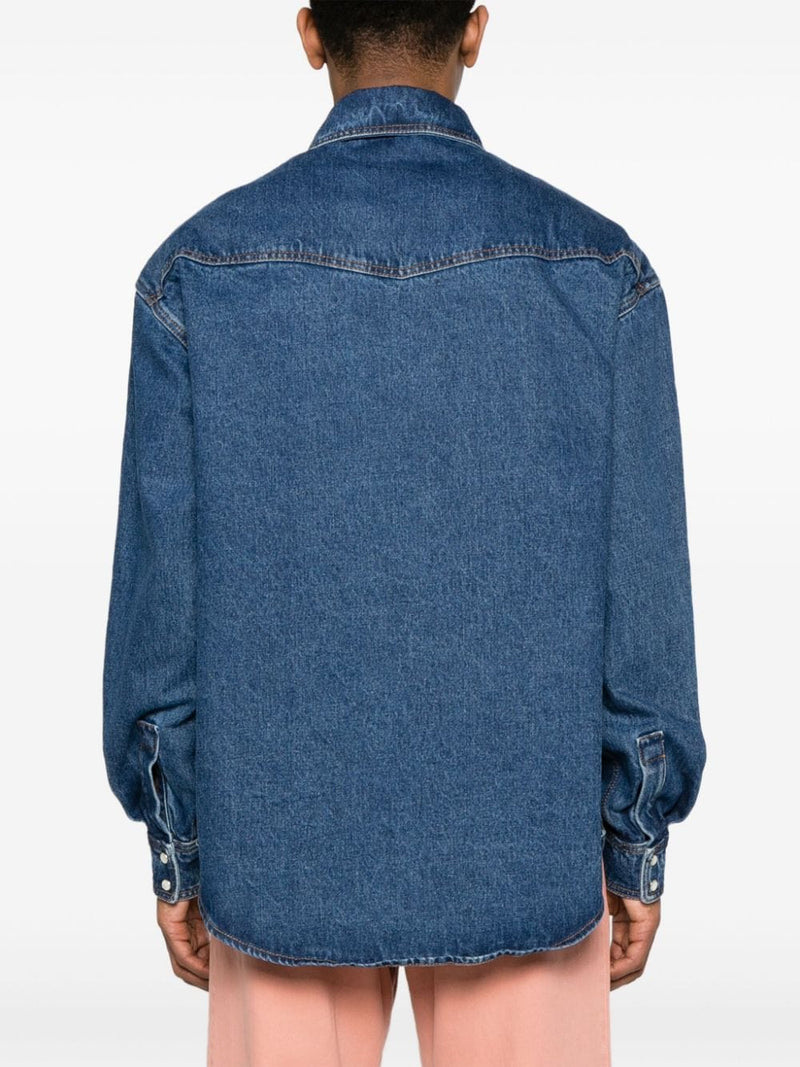 Palm Angels Monogram denim shirt | Urbalenti™ NYC
