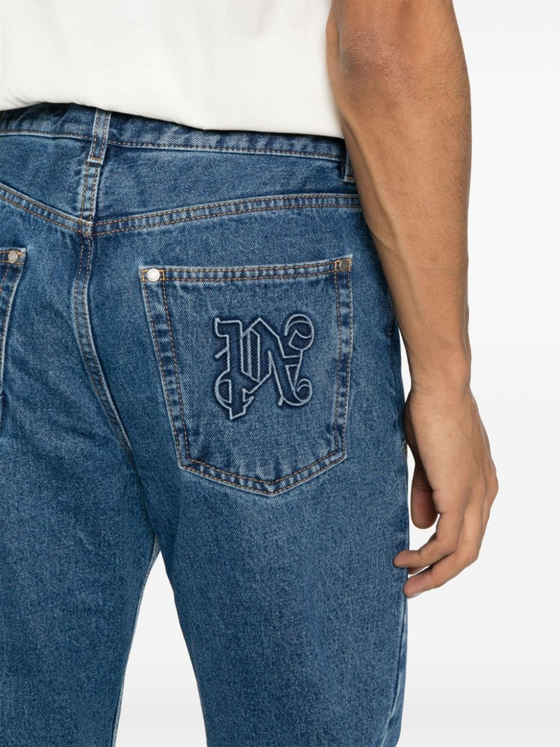 Palm Angels Monogram denim jeans | Urbalenti™ NYC