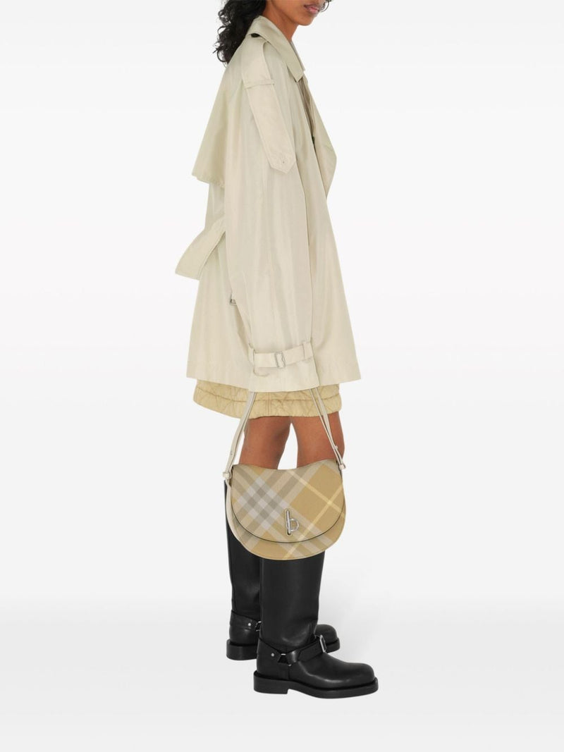 Burberry Short silk trench coat | Urbalenti™ NYC