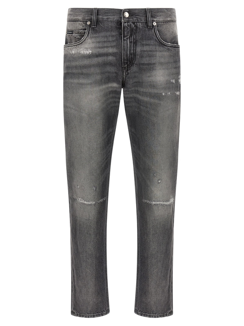 Dolce & Gabbana Gray Cotton Jeans Denim