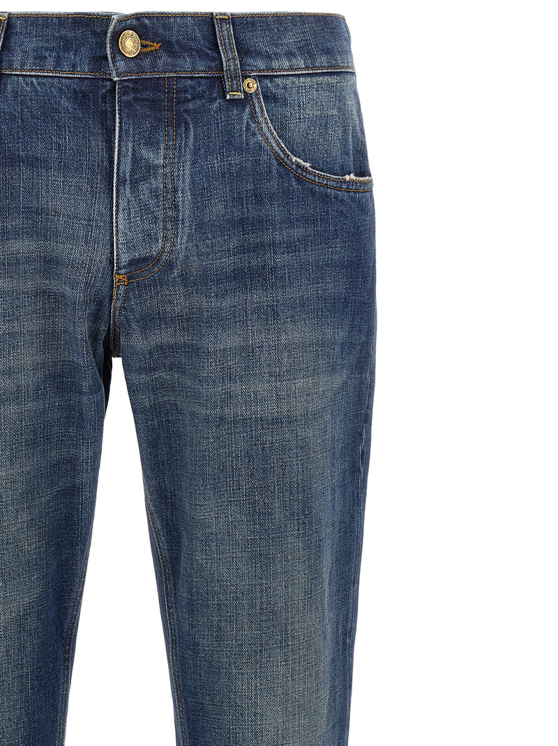 Dolce & Gabbana Blue Cotton Straight-Leg Jeans
