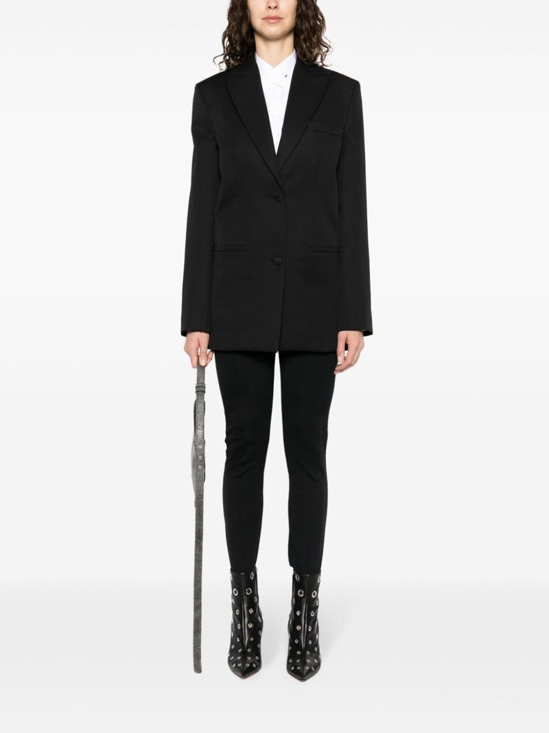 Off White single-breasted virgin-wool blazer | Urbalenti™ NYC