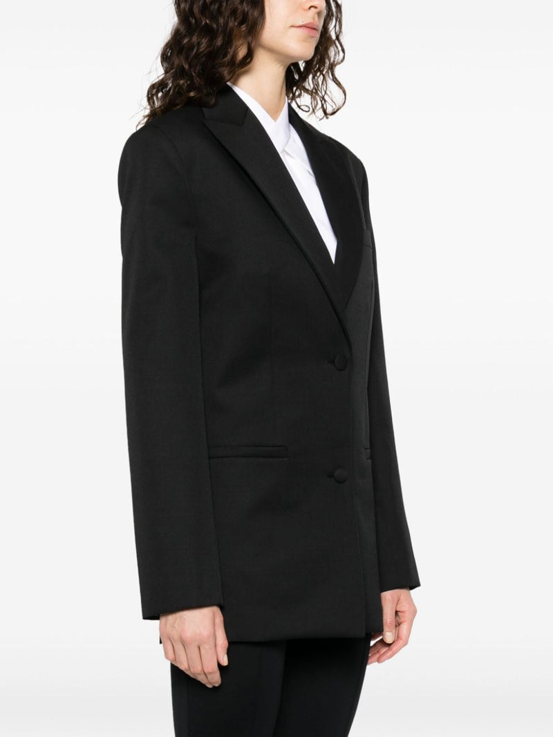 Off White single-breasted virgin-wool blazer | Urbalenti™ NYC