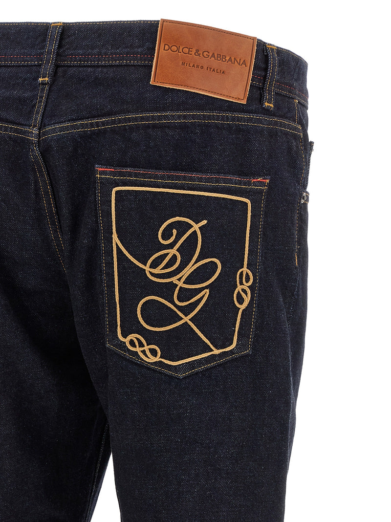 Dolce & Gabbana Blue Cotton Jeans Denim