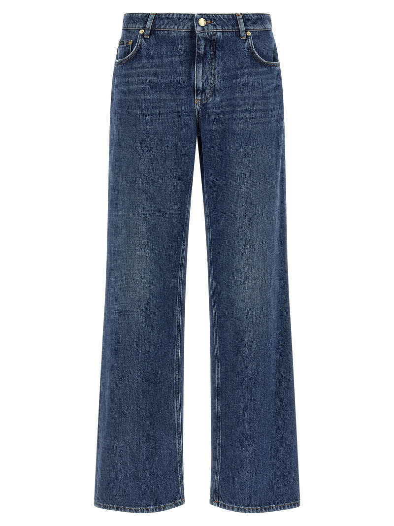 Dolce & Gabbana Blue Cotton Relaxed Fit Jeans