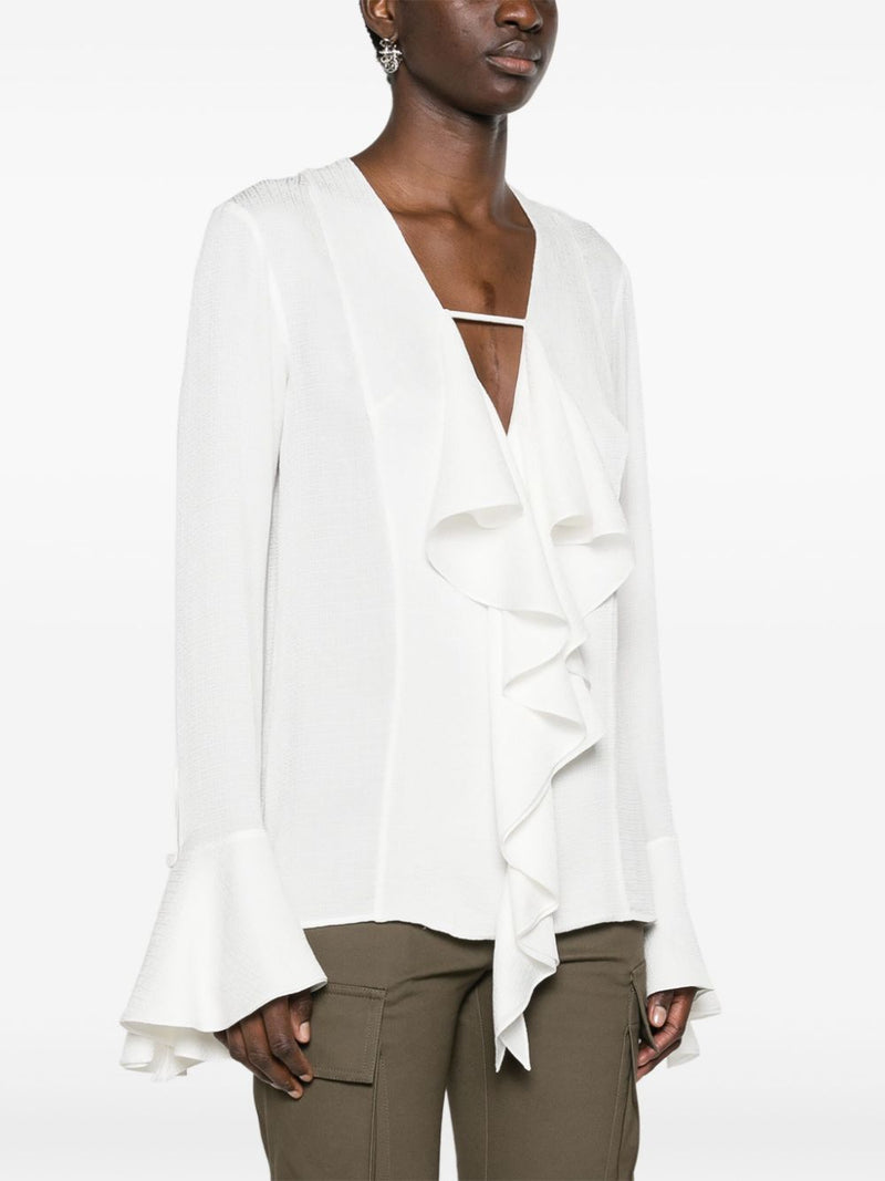 Givenchy Silk ruffled blouse | Urbalenti™ NYC