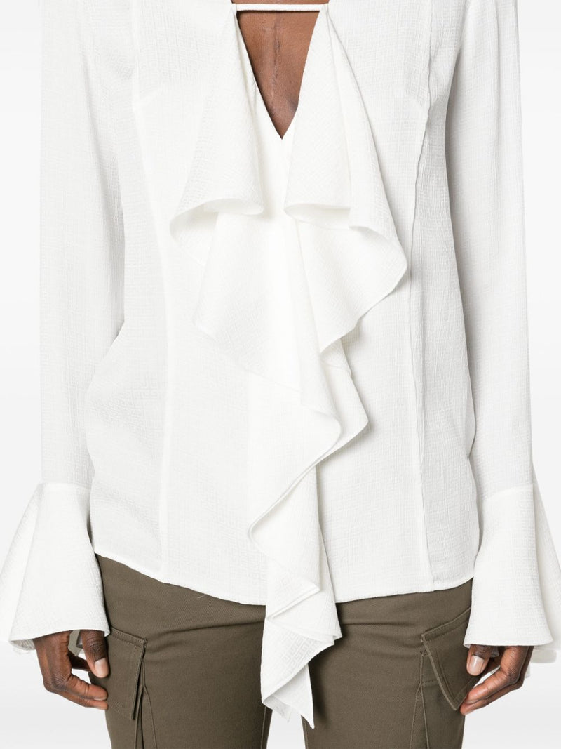 Givenchy Silk ruffled blouse | Urbalenti™ NYC