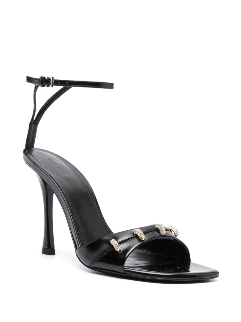 Givenchy 100mm crystal-embellished sandals | Urbalenti™ NYC
