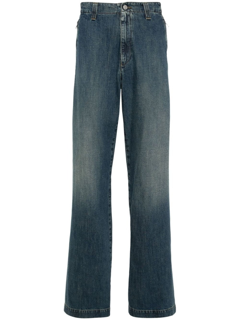 MM6 Maison Margiela Straight denim jeans | Urbalenti... | Urbalenti™ NYC
