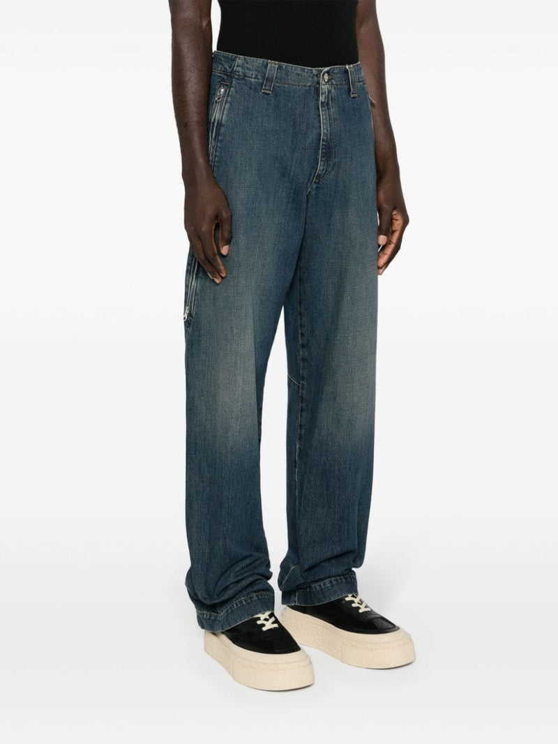 MM6 Maison Margiela Straight denim jeans | Urbalenti... | Urbalenti™ NYC