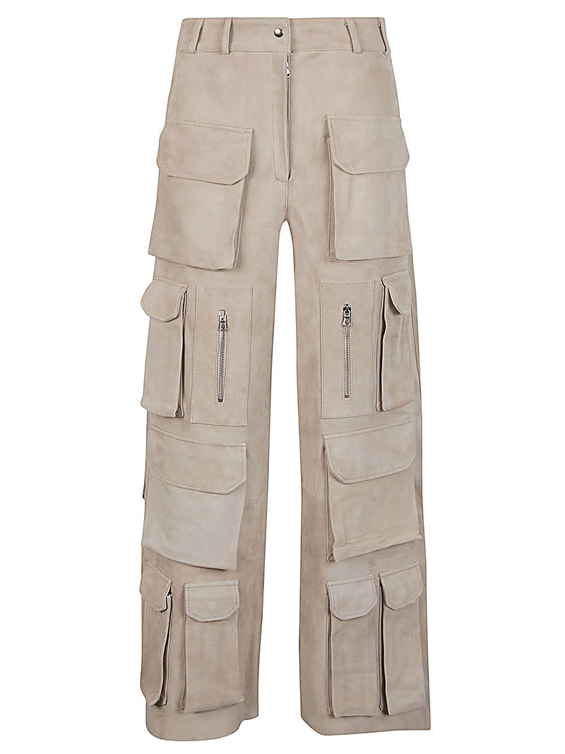 Fermas.Club Fermas.Club Suede cargo trousers