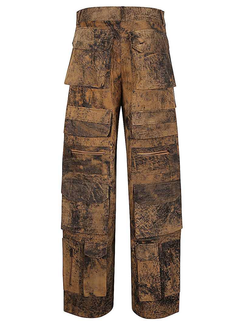 Fermas.Club Fermas.Club Leather cargo trousers