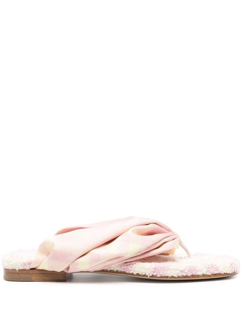 Burberry check thong sandals | Urbalenti™ NYC