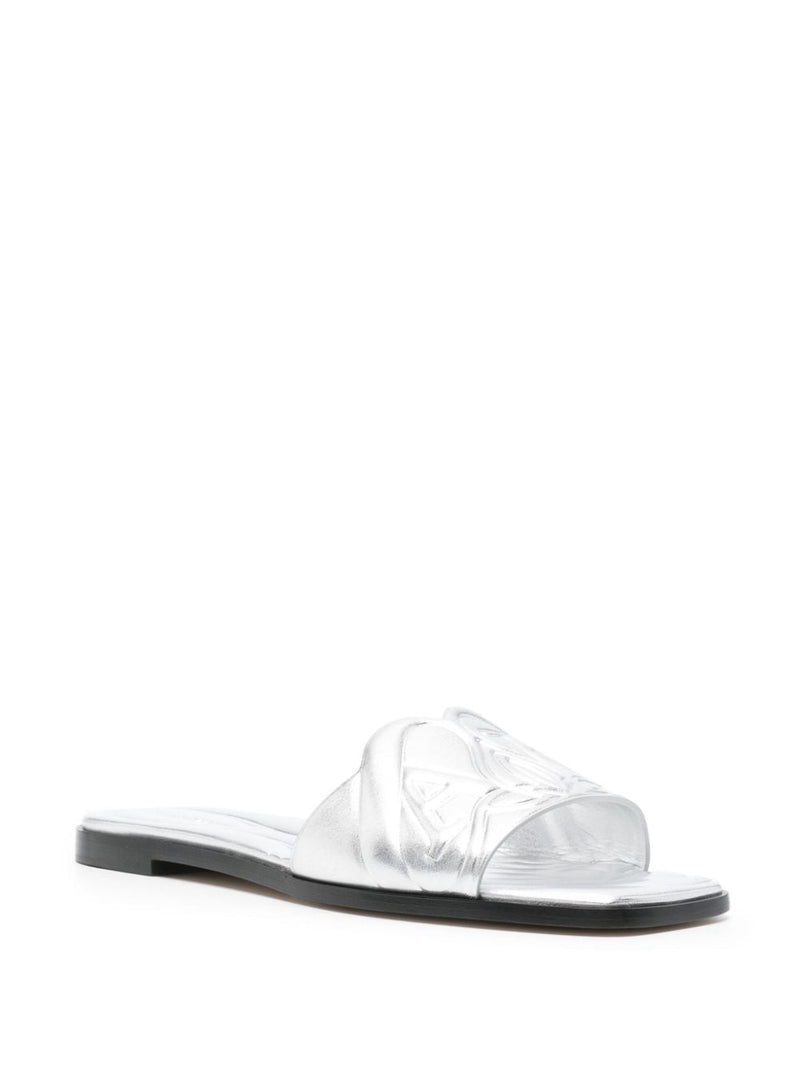 Alexander McQueen Slide sandals with embossed logo | Urbalenti | Urbalen... | Urbalenti™ NYC