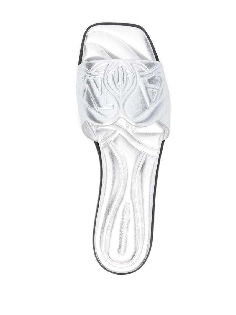 Alexander McQueen Slide sandals with embossed logo | Urbalenti | Urbalen... | Urbalenti™ NYC