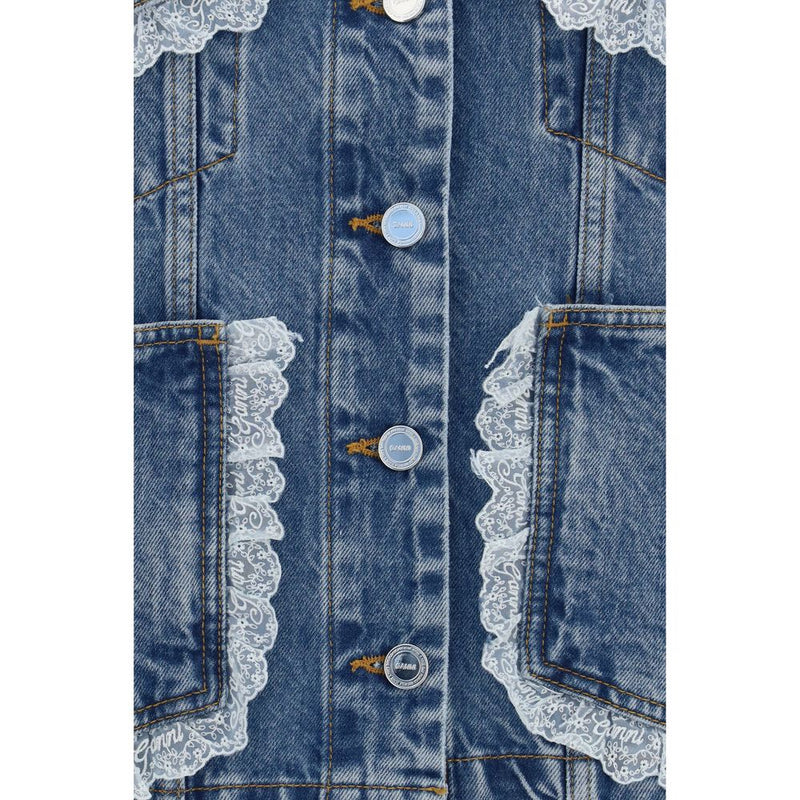Ganni Blue Cotton Denim Jacket