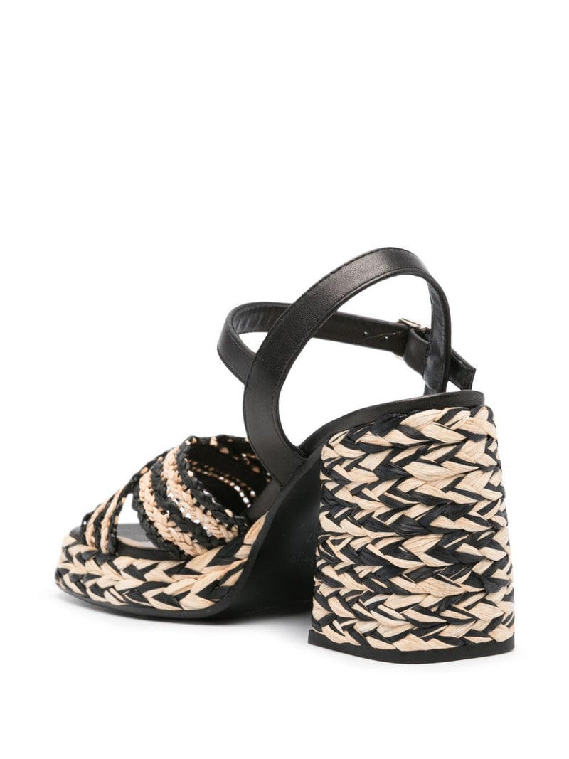 Castañer Vicen Raffia Heel Sandals | Urbalenti™ NYC