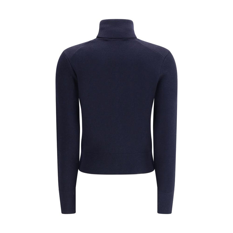 Ami Paris Blue Merino Wool Turtleneck
