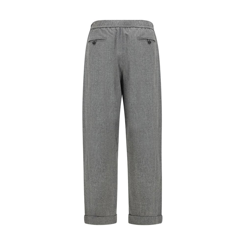 Giorgio Armani Gray Wool Oves Aries Casual Pants