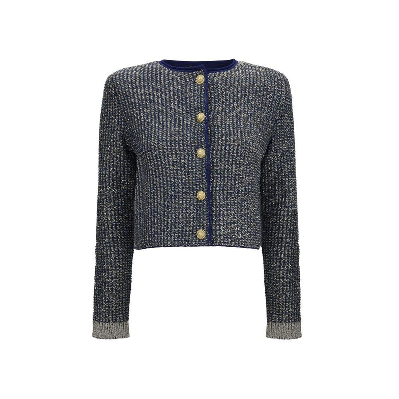 Balmain Blue Polyamide Cardigan