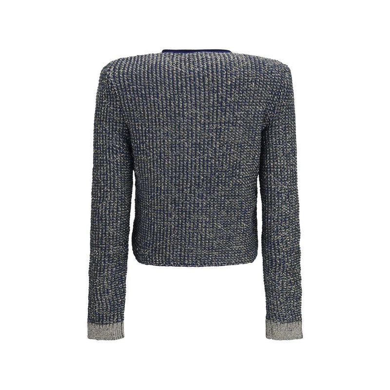 Balmain Blue Polyamide Cardigan