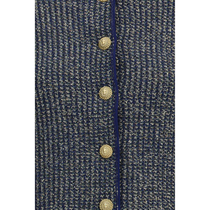 Balmain Blue Polyamide Cardigan