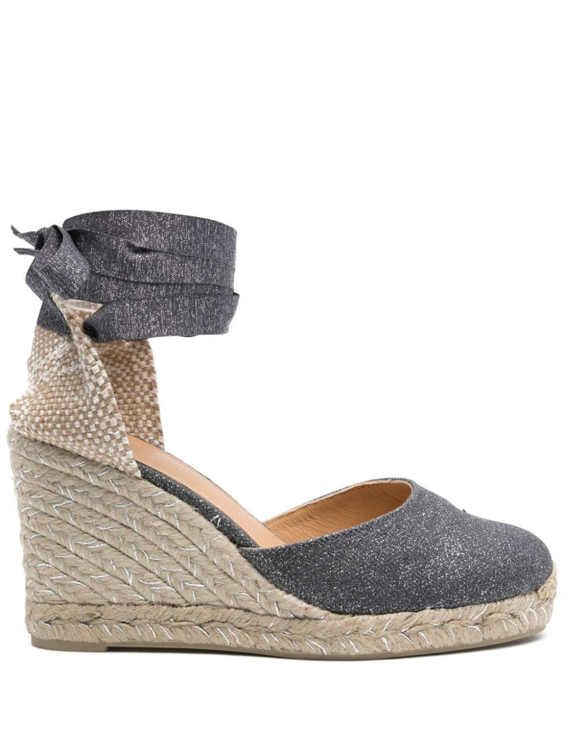 Castañer Carina 90mm Wedge Espadrilles - Leather - Style NA80324289 | Ur... | Urbalenti™ NYC