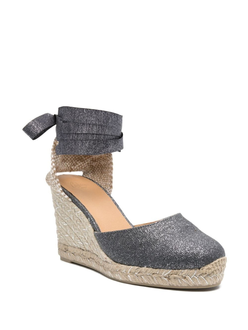 Castañer Carina 90mm Wedge Espadrilles - Leather - Style NA80324289 | Ur... | Urbalenti™ NYC