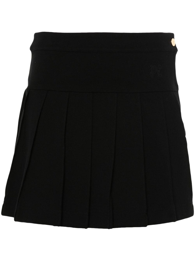 Palm Angels Monogram pleated skirt | Urbalenti™ NYC