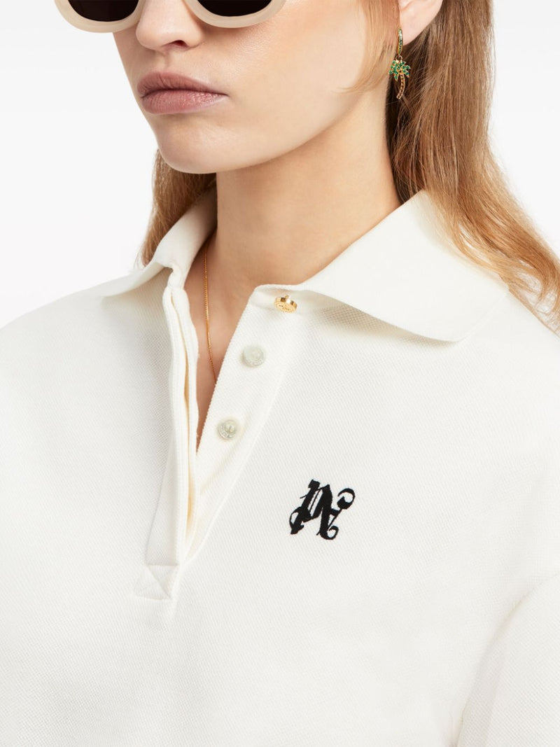 Palm Angels Monogram cropped polo shirt | Urbalenti™ NYC