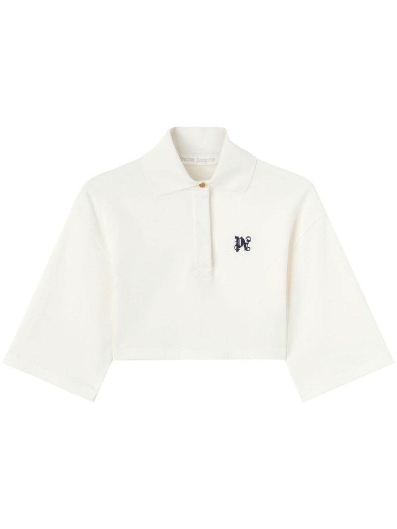 Palm Angels Monogram cropped polo shirt | Urbalenti™ NYC