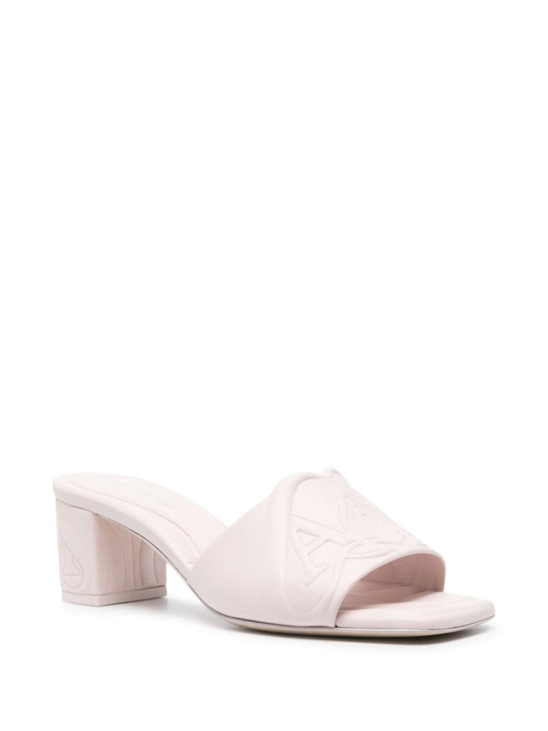 Alexander McQueen 60mm Seal Motif Mules | Urbalenti™ NYC