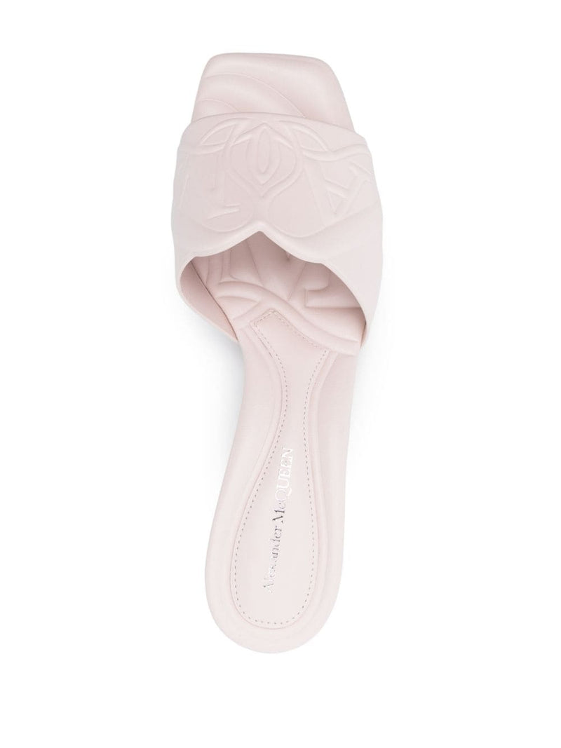 Alexander McQueen 60mm Seal Motif Mules | Urbalenti™ NYC