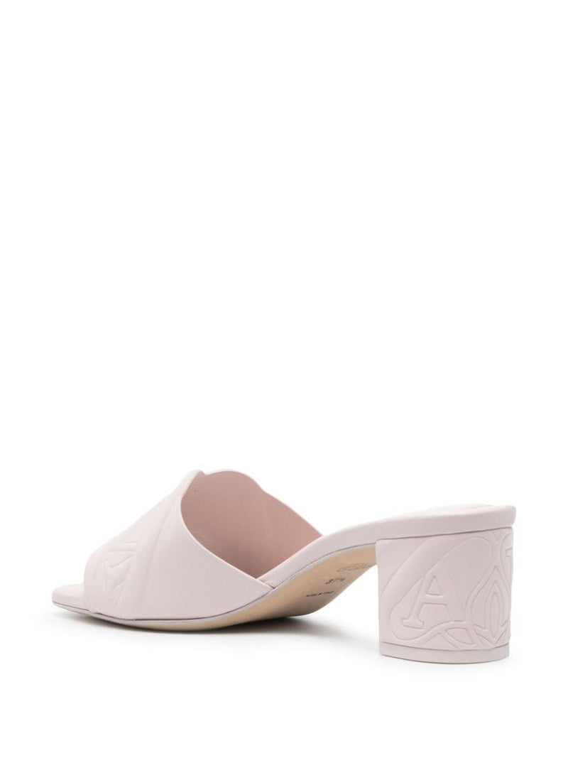 Alexander McQueen 60mm Seal Motif Mules | Urbalenti™ NYC