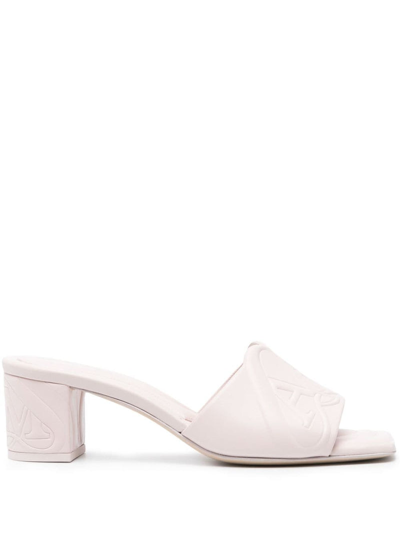 Alexander McQueen 60mm Seal Motif Mules | Urbalenti™ NYC