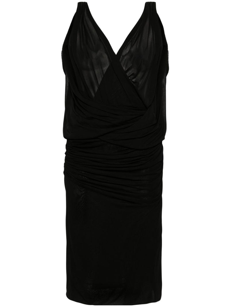 Saint Laurent V-necked mini dress | Urbalenti™ NYC