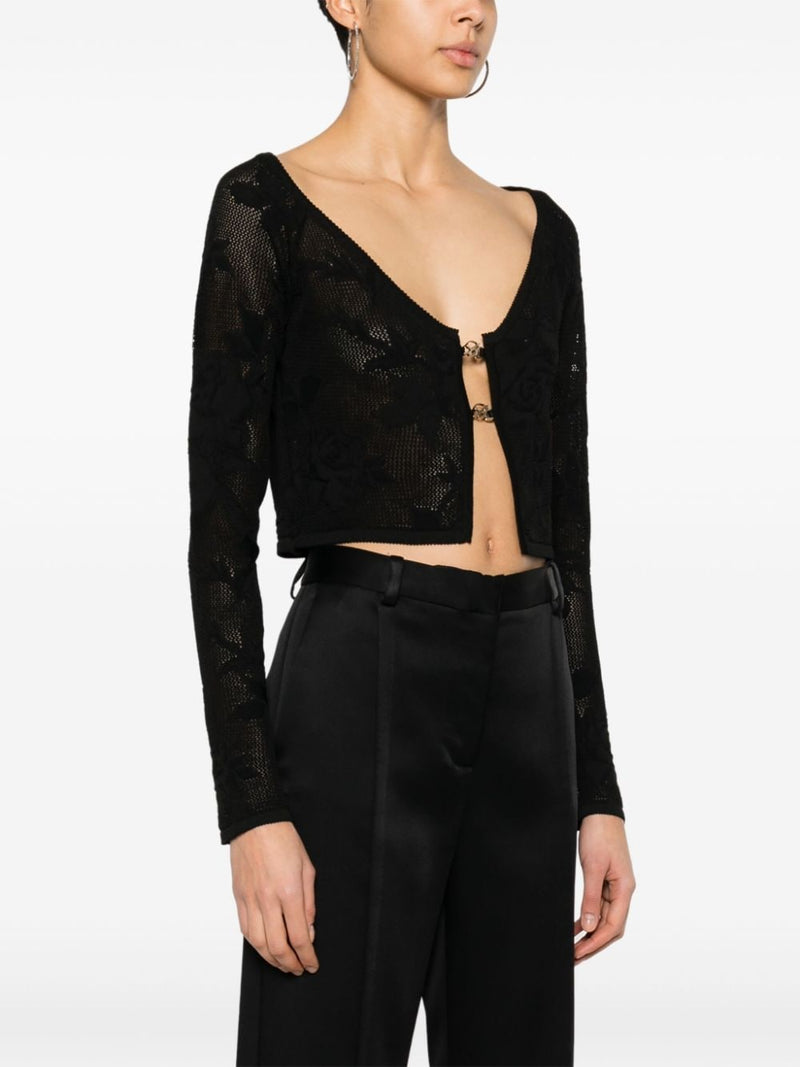 Blumarine Blumarine Embroidered cropped cardigan