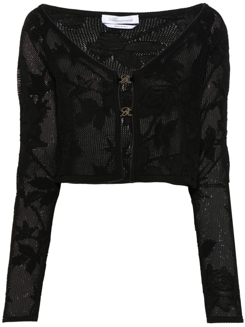 Blumarine Blumarine Embroidered cropped cardigan