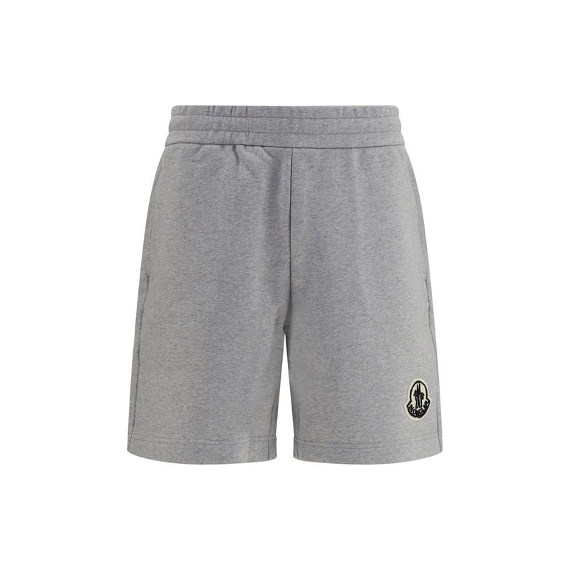 Moncler Gray Cotton Bermuda Shorts