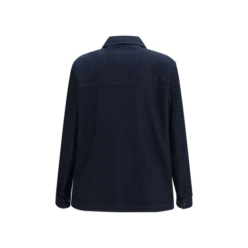 Moncler Blue Cotton Denim Jacket
