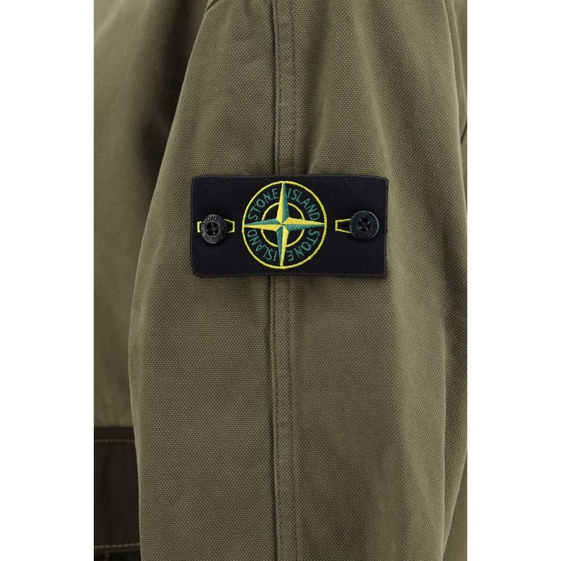 Stone Island Bicolor Cotton Full-Length Jacket
