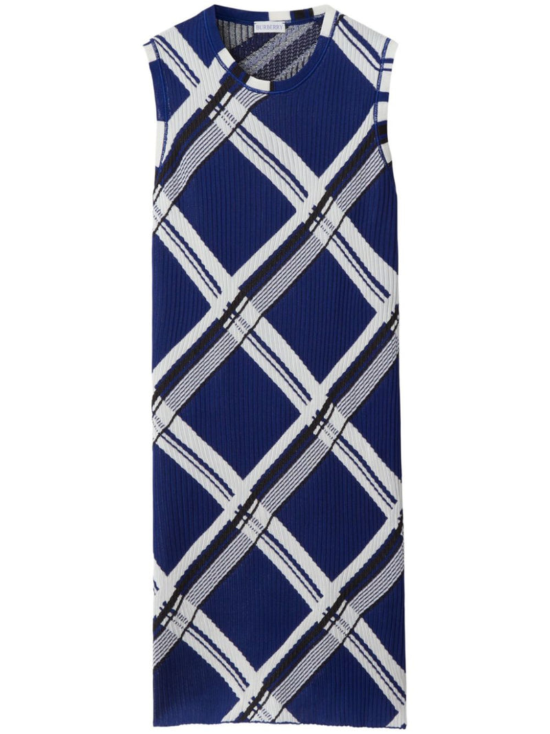 Burberry check-print silk dress | Urbalenti™ NYC