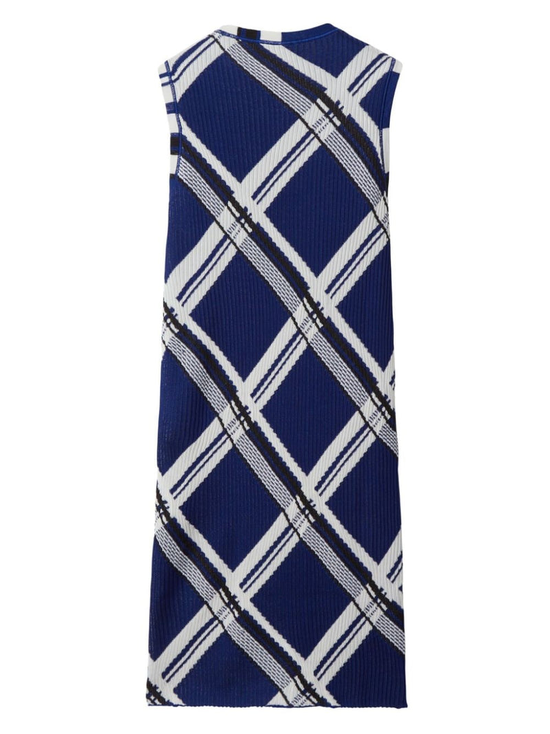 Burberry check-print silk dress | Urbalenti™ NYC
