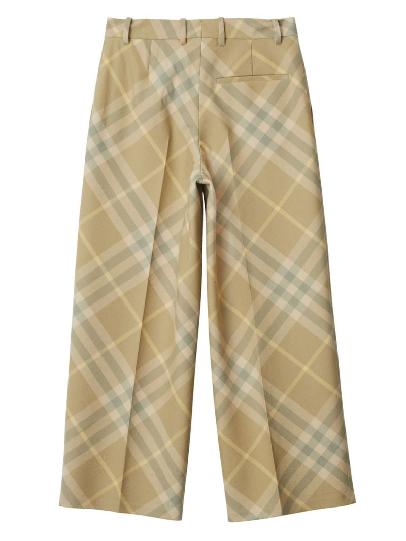 Burberry check-print tailored wool trousers | Urbalenti™ NYC