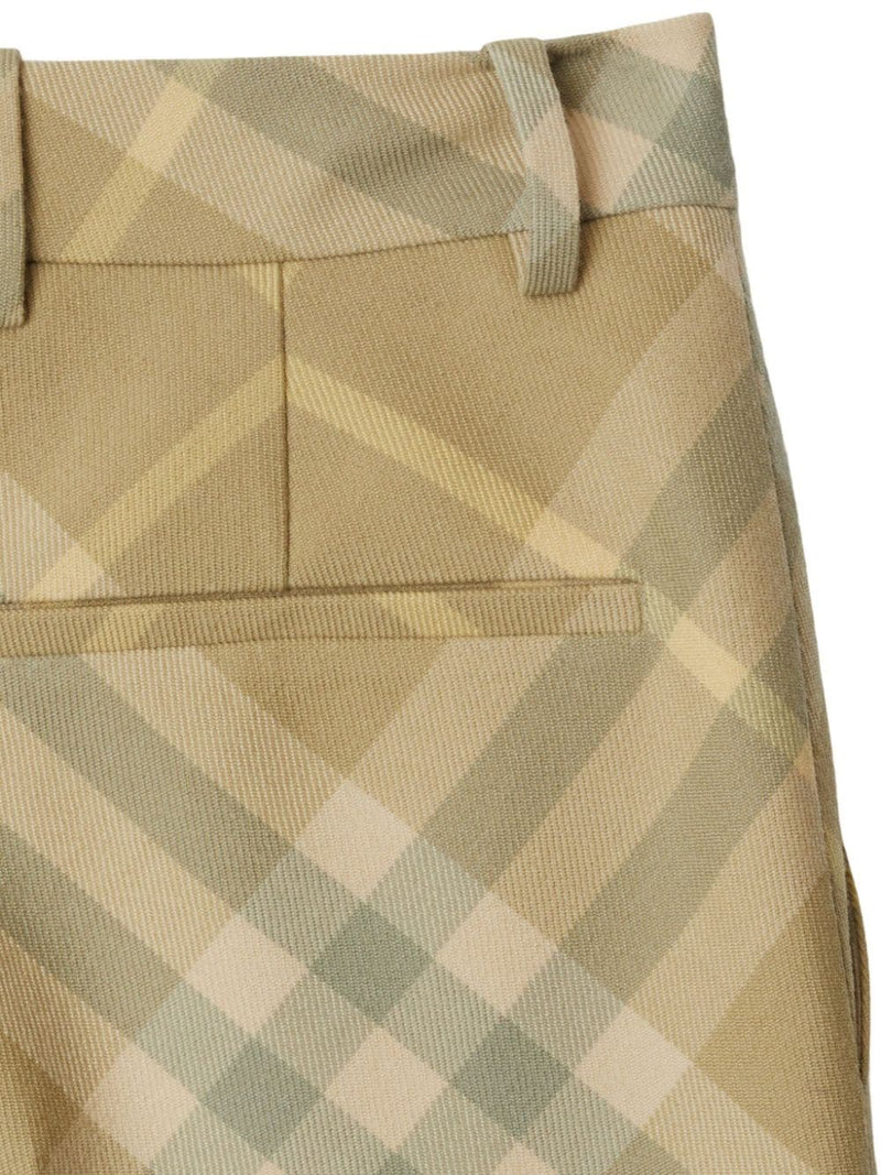 Burberry check-print tailored wool trousers | Urbalenti™ NYC