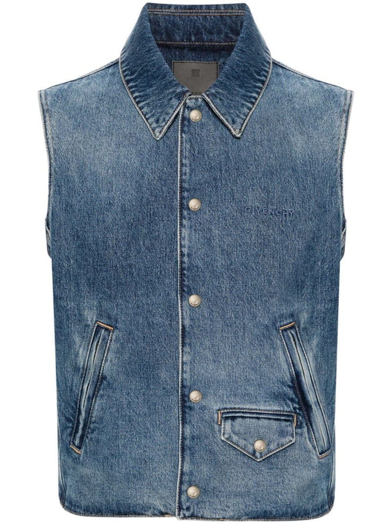 Givenchy Denim cotton vest | Urbalenti™ NYC